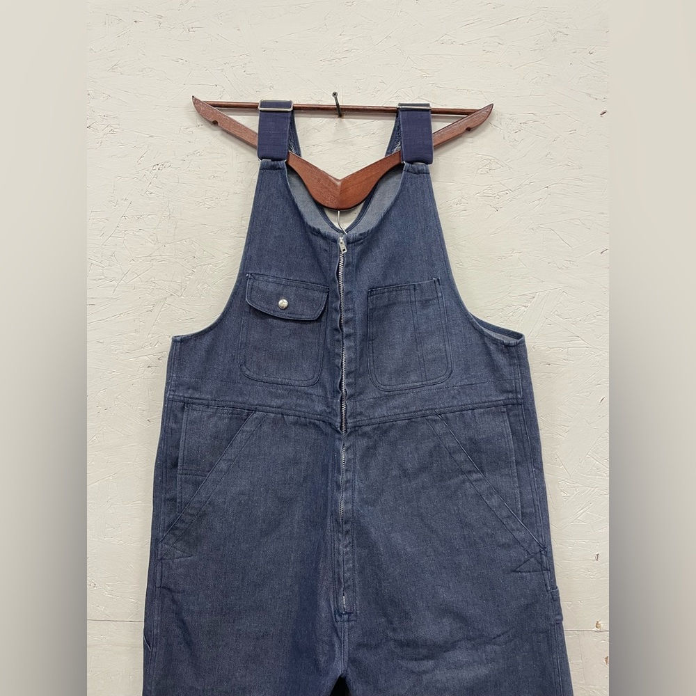 Rare Vintage 60s Champion Work Wear Denim Zipped Overalls, Size 40